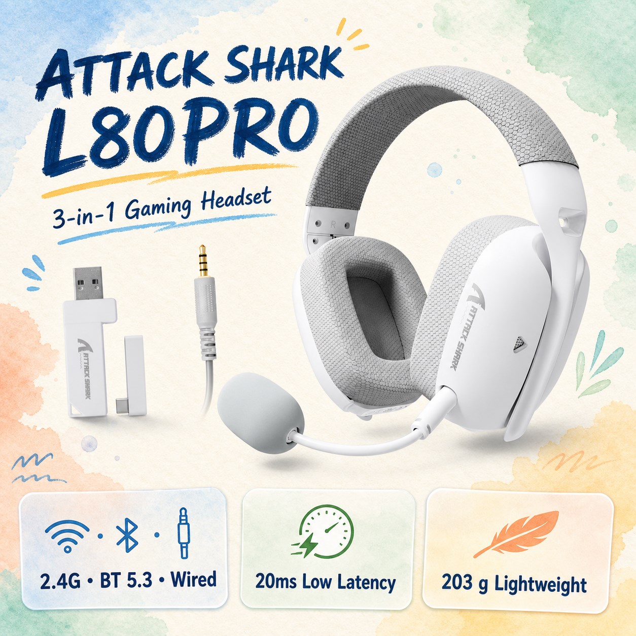 ATTACK SHARK L80PRO Ultra‑Ligh - огляд і ціна Esports Gaming Earbuds